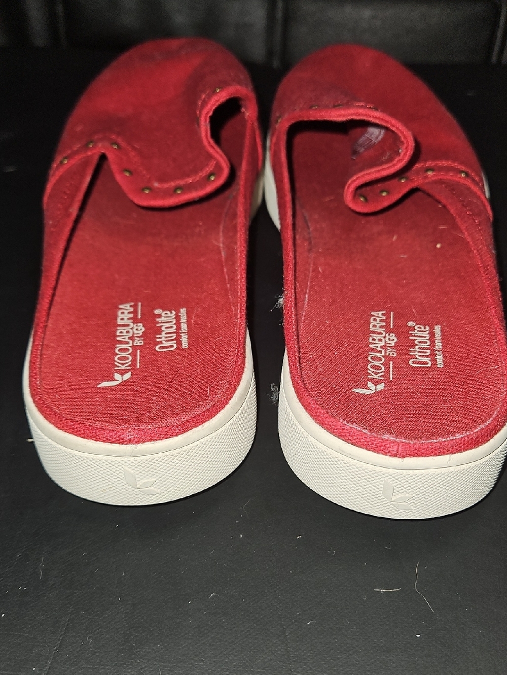 Koolaburra by UGG Darcee canvas studded slip-on mules Size 8.5 - Picture 5 of 11